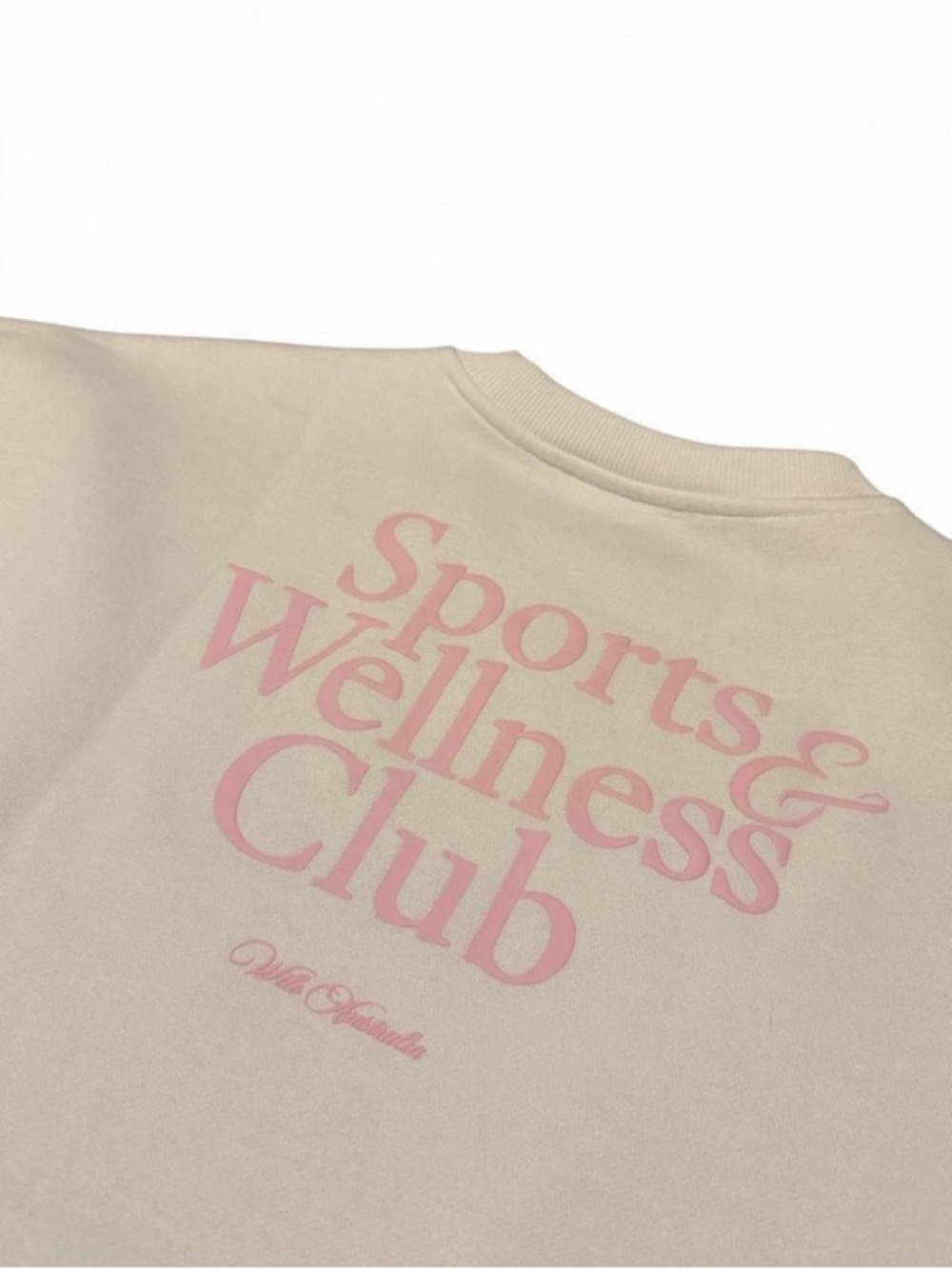 Wilo The Label Wellness Club Sweatshirt & Biker Short Set White Pink Size M NWT - Picture 9 of 11